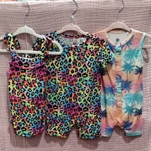 Bums & Roses Bubble Romper And Shortie Romper Set 6-9 mo